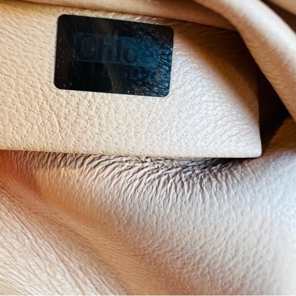 CHLOE June Bow Flap Shoulder Bag in Holly Berry Red Sheepskin Leather - Picture 5 of 9